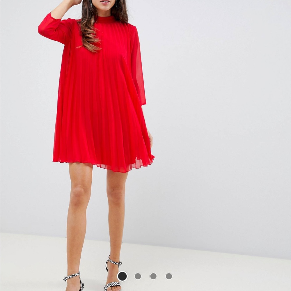 ASOS Pleated Trapeze Dress
